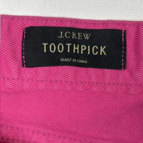 J. Crew Jeans Women’s 25 Ankle Neon Pink Denim Toothpick Skinny Stretch - Picture 3 of 13